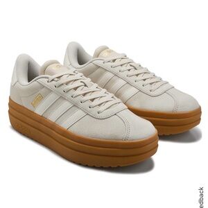 Women’s Adidas VL Court Bold Platform Sneaker, Natural/White/Gum